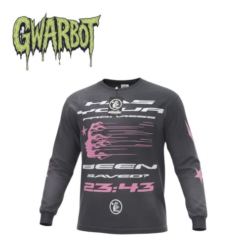 LARGE - Hellstar "QR Christ" Long Sleeve T-Shirt.